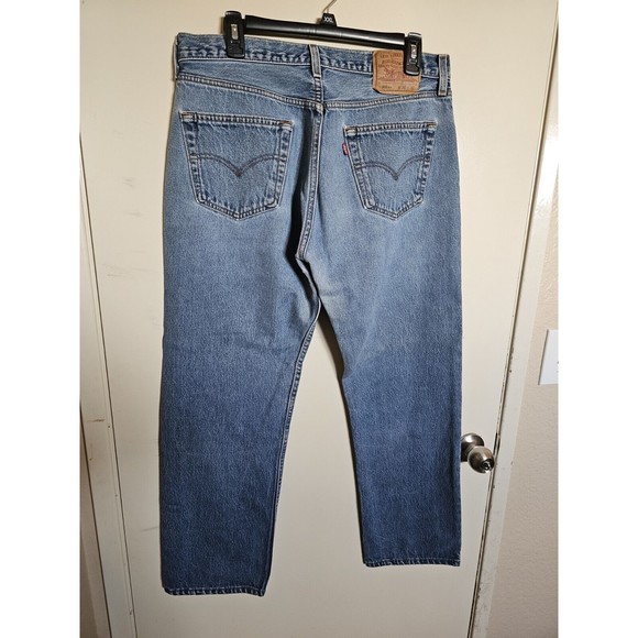 Vintage Levi’s 501 XX Distressed Faded Jeans Denim Made in USA 90s Size 36x32 - Picture 2 of 9